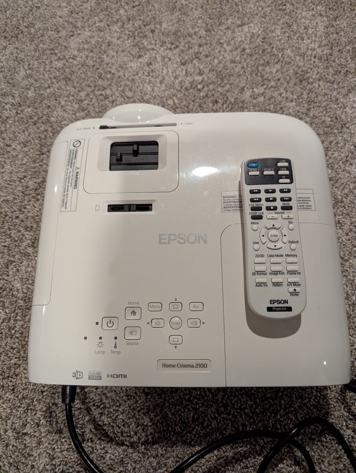 Epson Home Cinema 2100 Projector