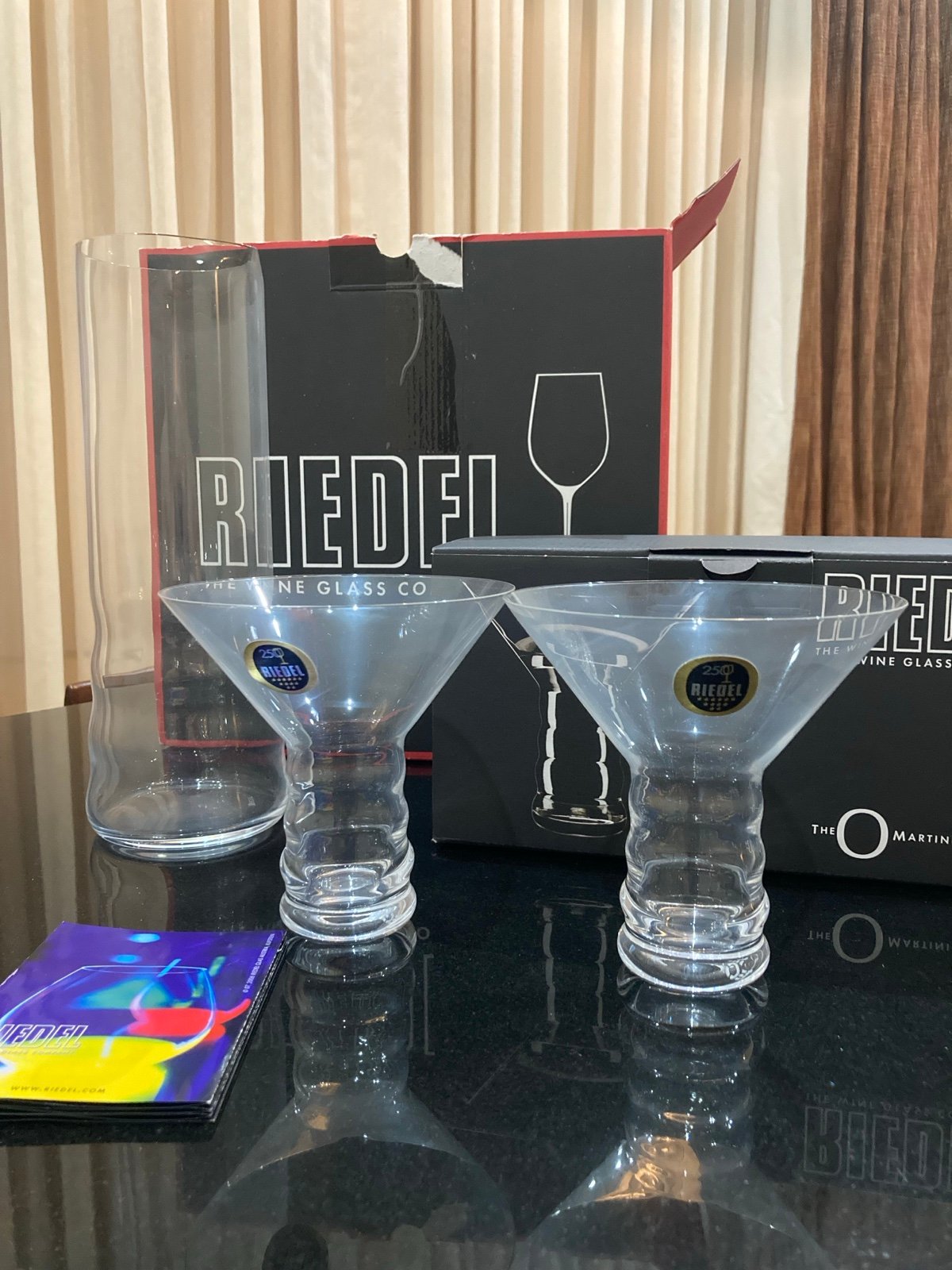 Riedel Crystal martini set “O” 2 + 1 Open box