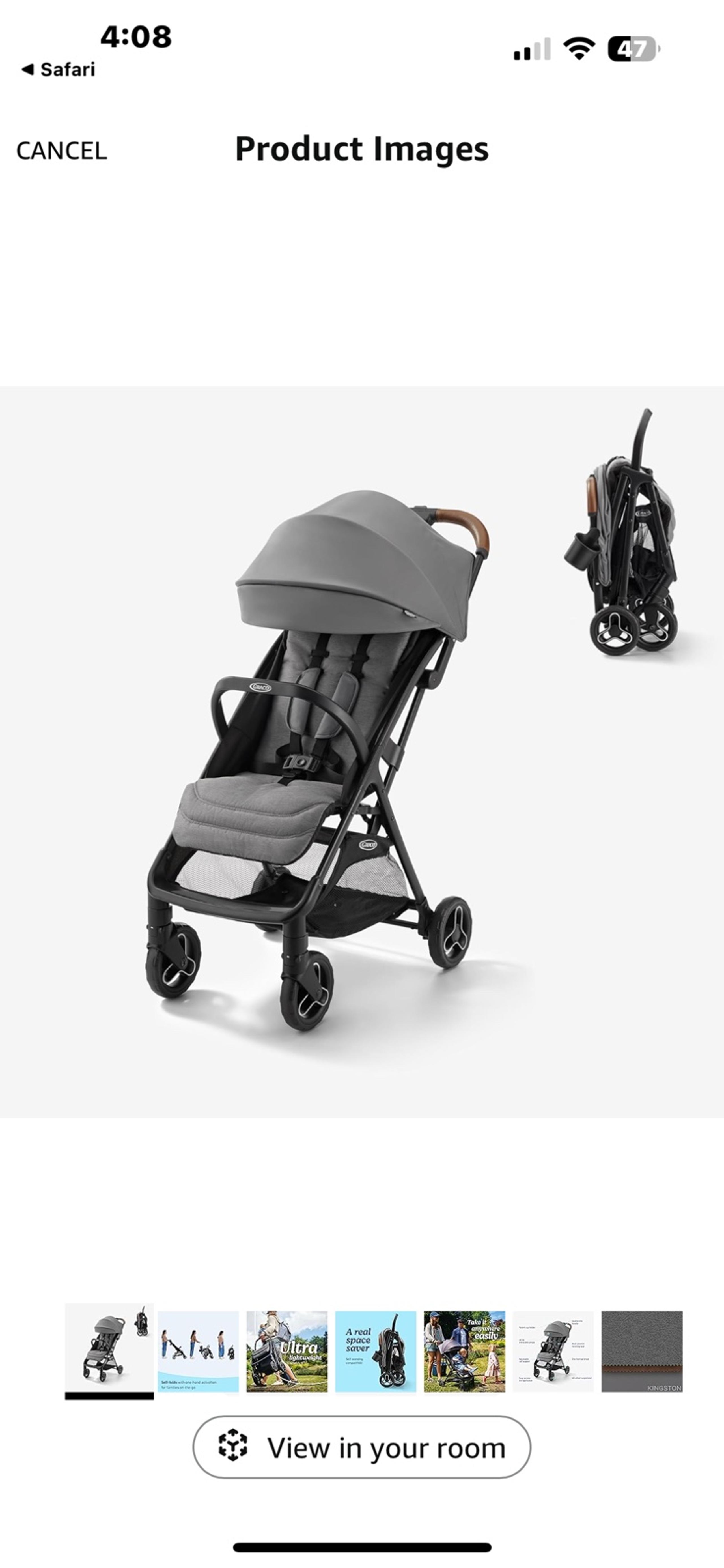NEW, Graco Ready2Jet Compact Auto-Fold Stroller - Kingston