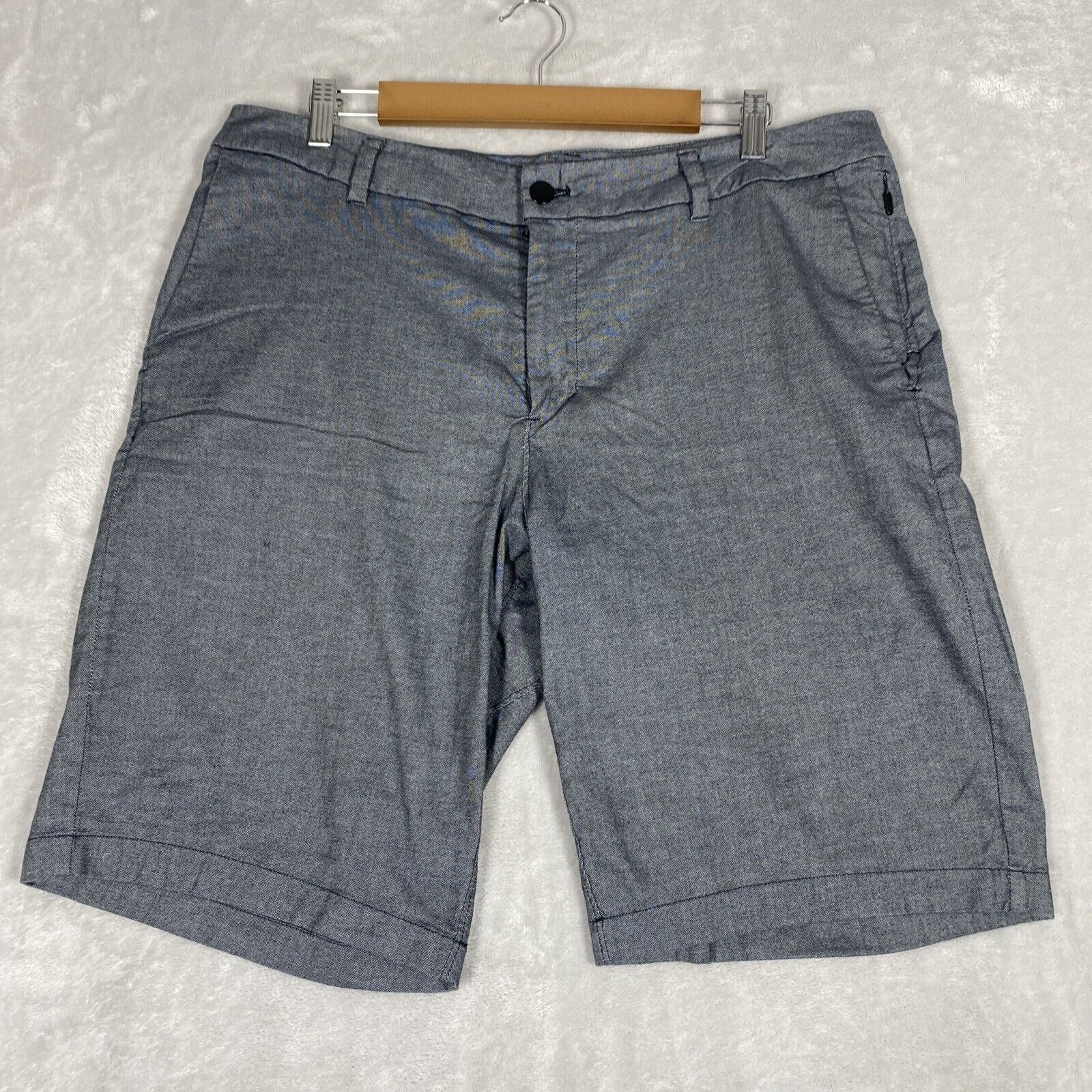 Men's Lululemon Commission Short Relaxed Qwick Oxford 11 Size 36 Gray