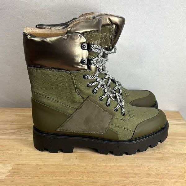 Franco Sarto L-Balin Hike Boot- Green Khaki- Size 9 - New