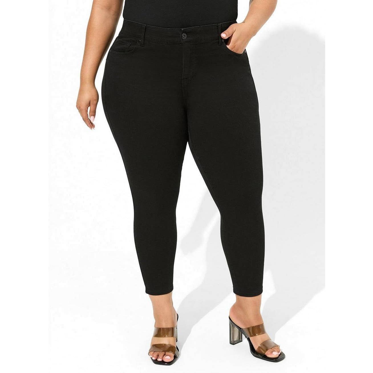 Torrid Size 22T 22 Tall Black Premium Stretch Bombshell Skinny High Rise Jeans
