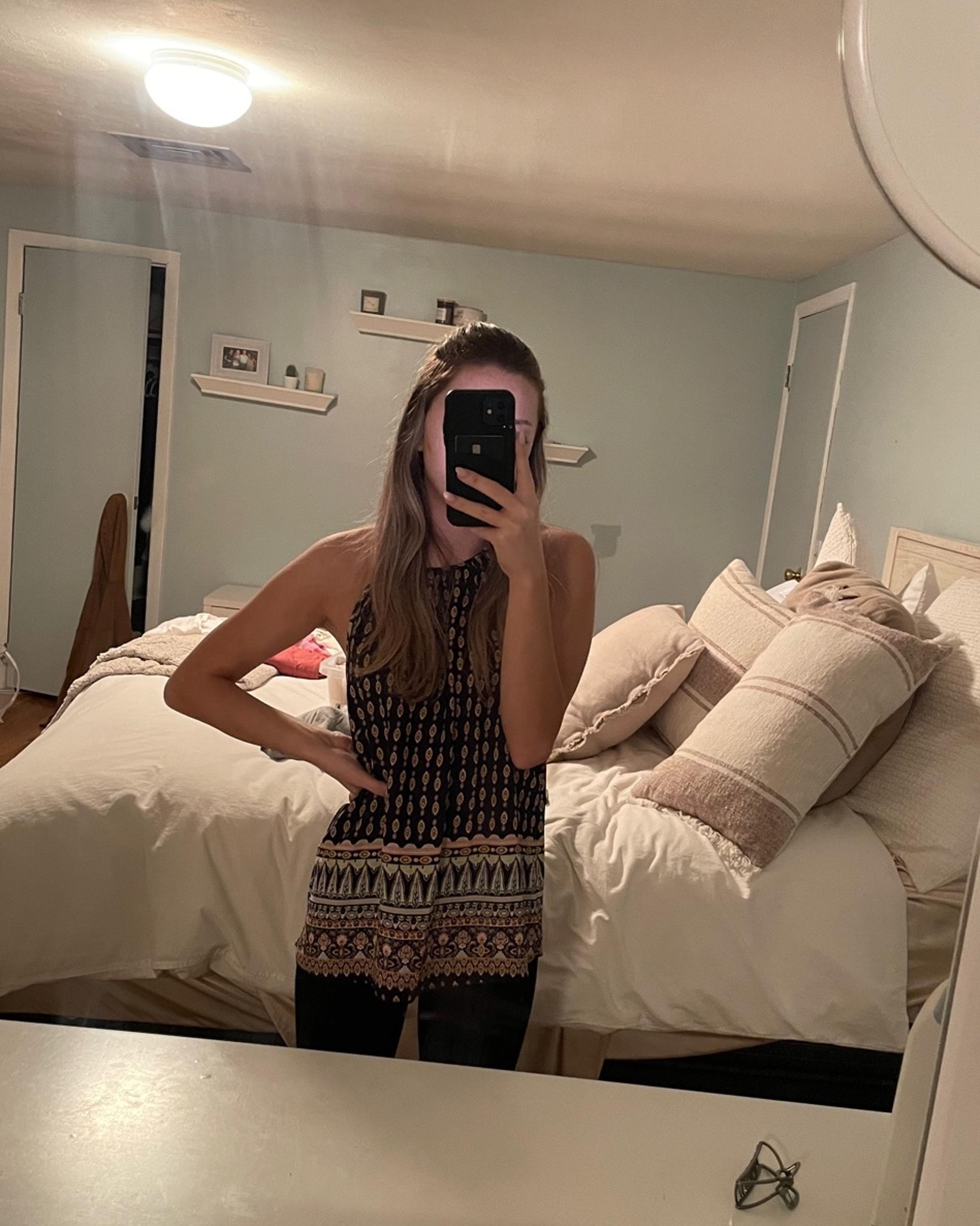 francescas High neck paisley print tank top blouse