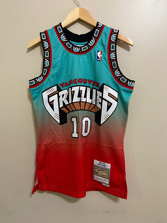 Mitchell & Ness Vancouver Grizzlies Mike Bibby Fadeaway NBA Jersey HWC Mens XL