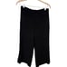 Veronica Beard Black Wide Leg Cropped High Rise Trouser Pants Size 6
