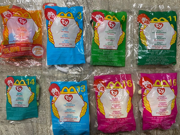 Retired 2000 New McDonalds Teenie Beanie babies