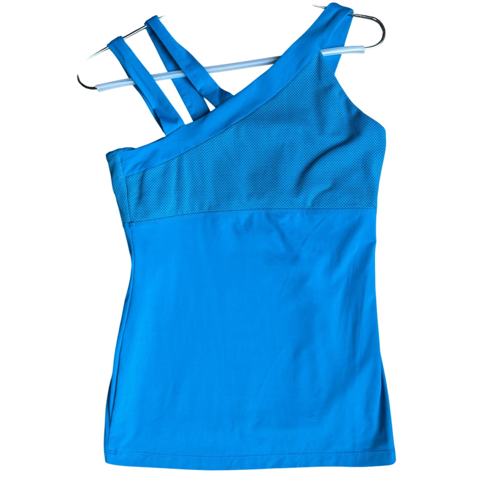 Lija Strappy Tennis Golf Athletic Tank Top Bright Blue Size Small