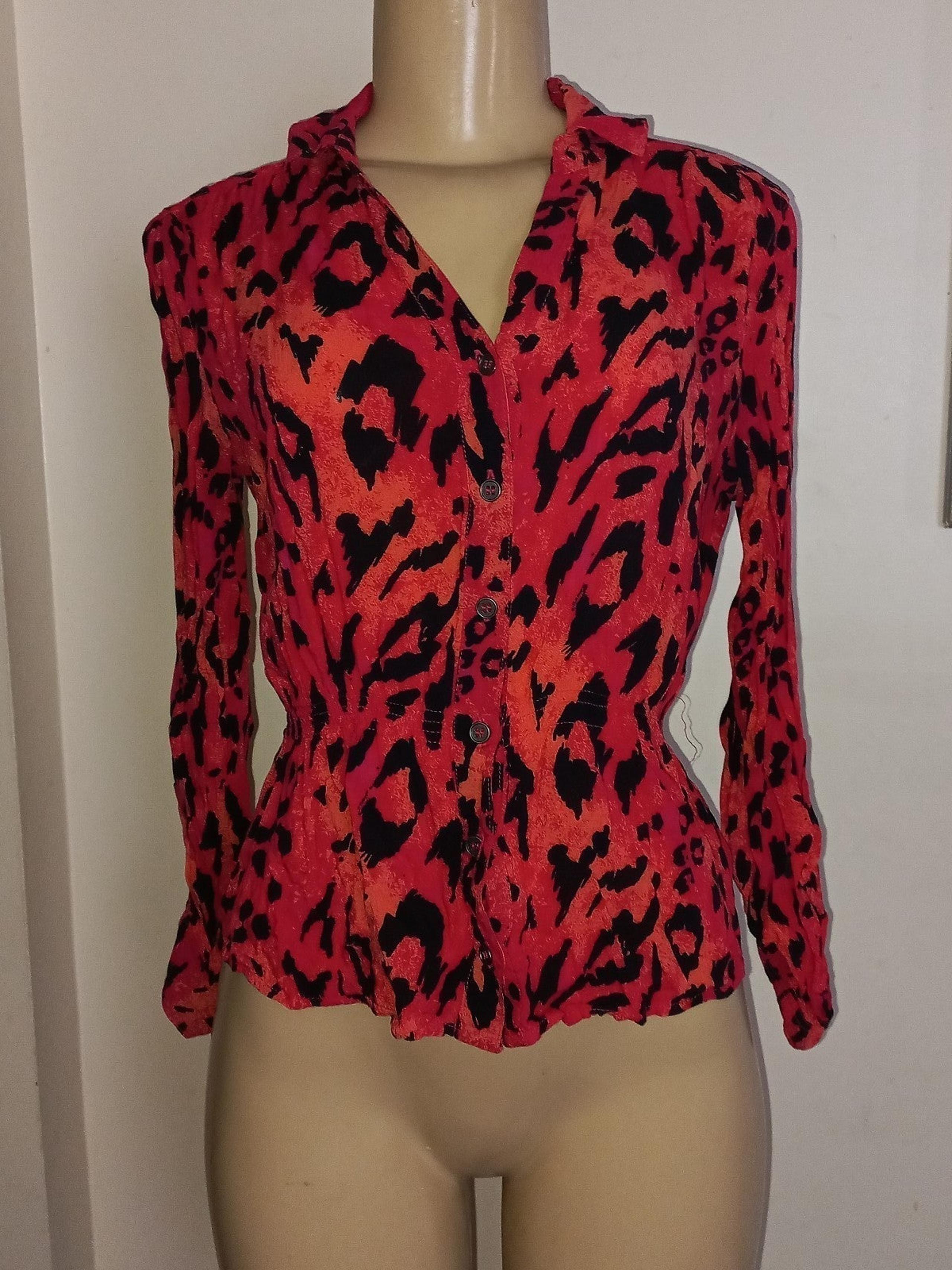 Divided Button Front Blouse Women's Size 8