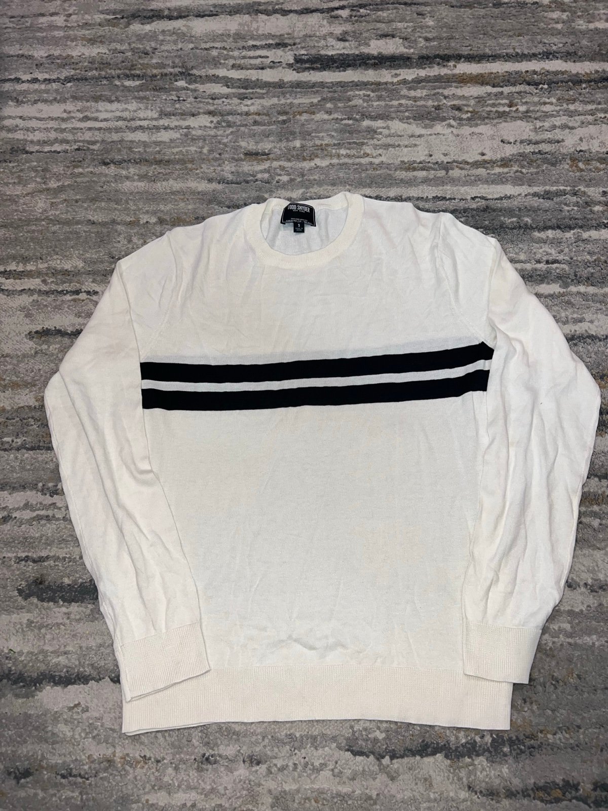 Todd Snyder Italian Cotton Silk Sweater Pullover Shirt Size Small White NWOT