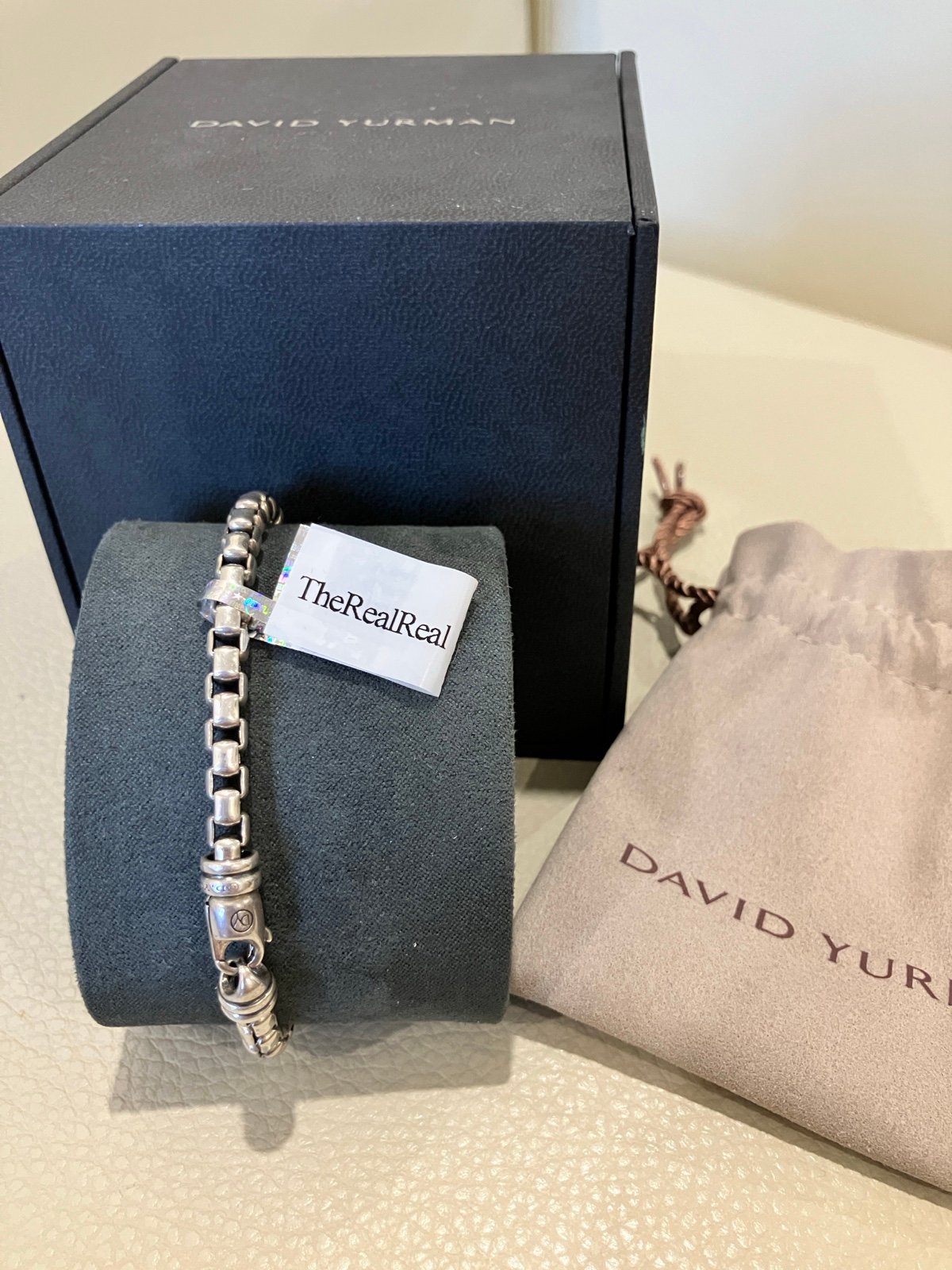David Yurman Box chain Sterling Silver Bracelet
