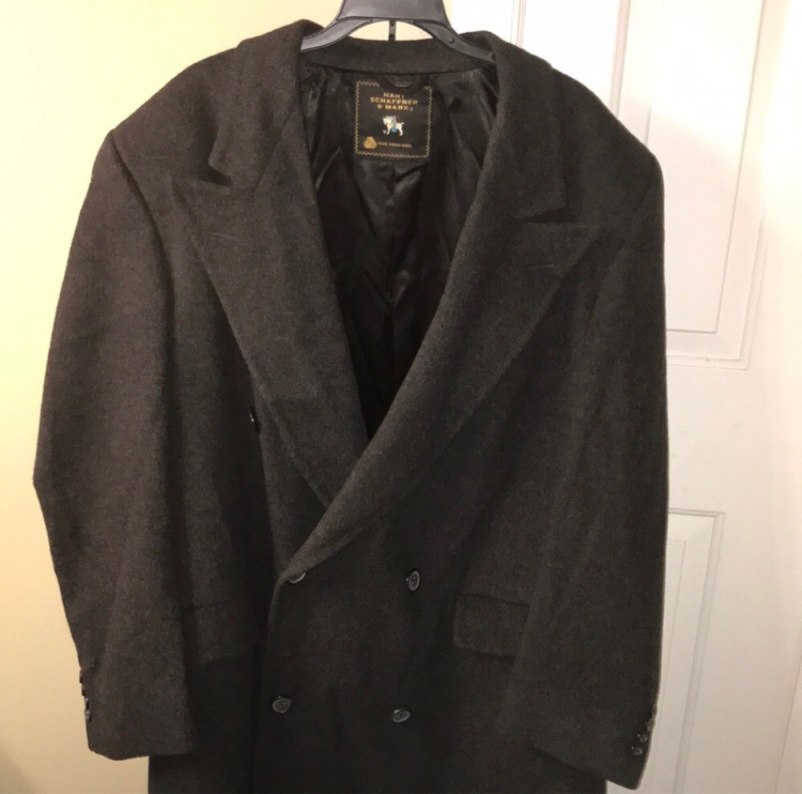 Hart Schaffner & Marx Men’s Pure Virgin Wool 2-Button Charcoal Gray Jacket