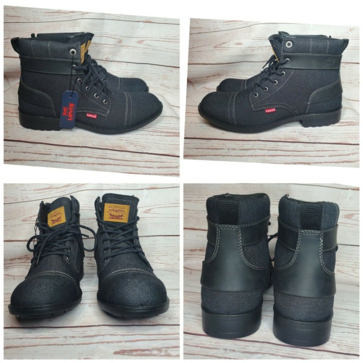 Men Black Levis Strauss & Co Boots Gifts
