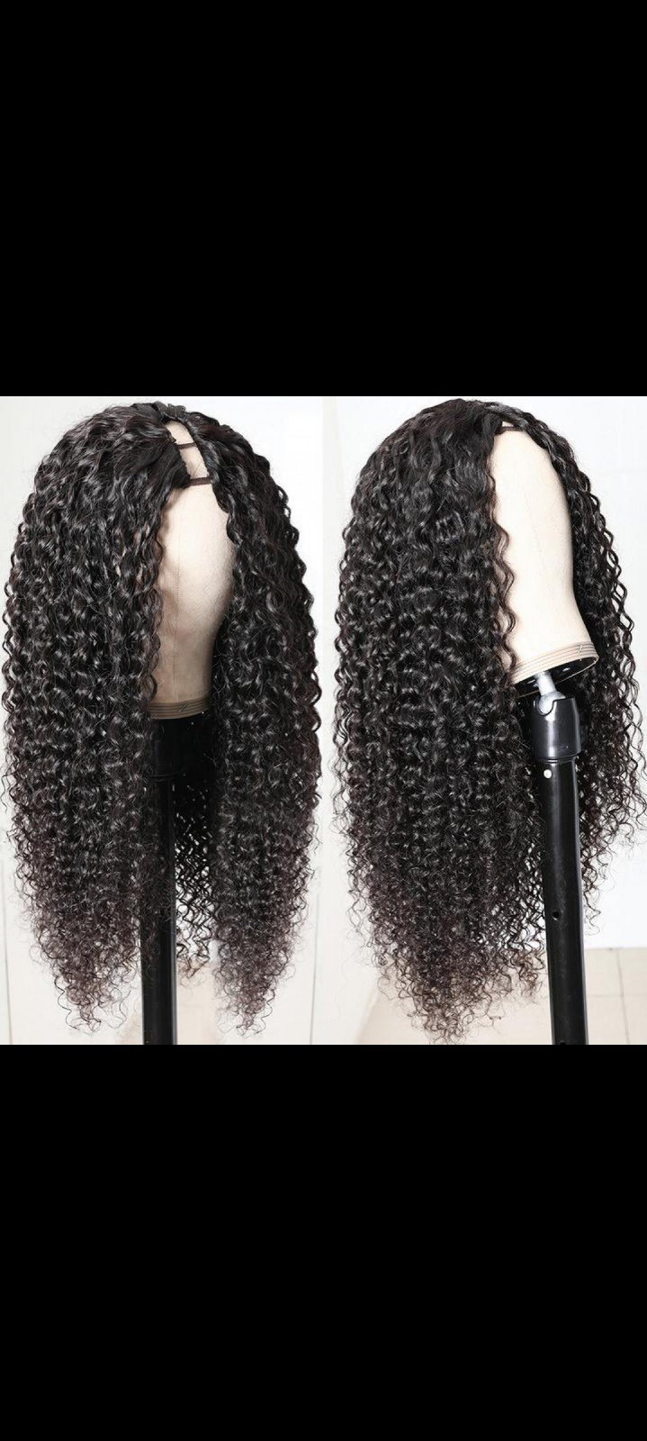 Glueless Jerry Curly U Part Human Hair Wig