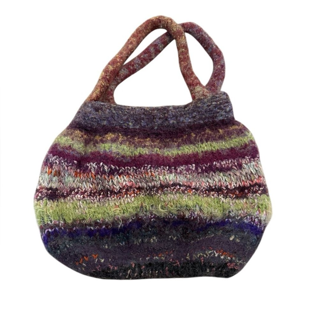Handmade Felted Wool Bag Multi Color