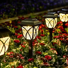8 Pack LED Solar Lights, Waterproof Outdoor Solar Powered Pathway Light
