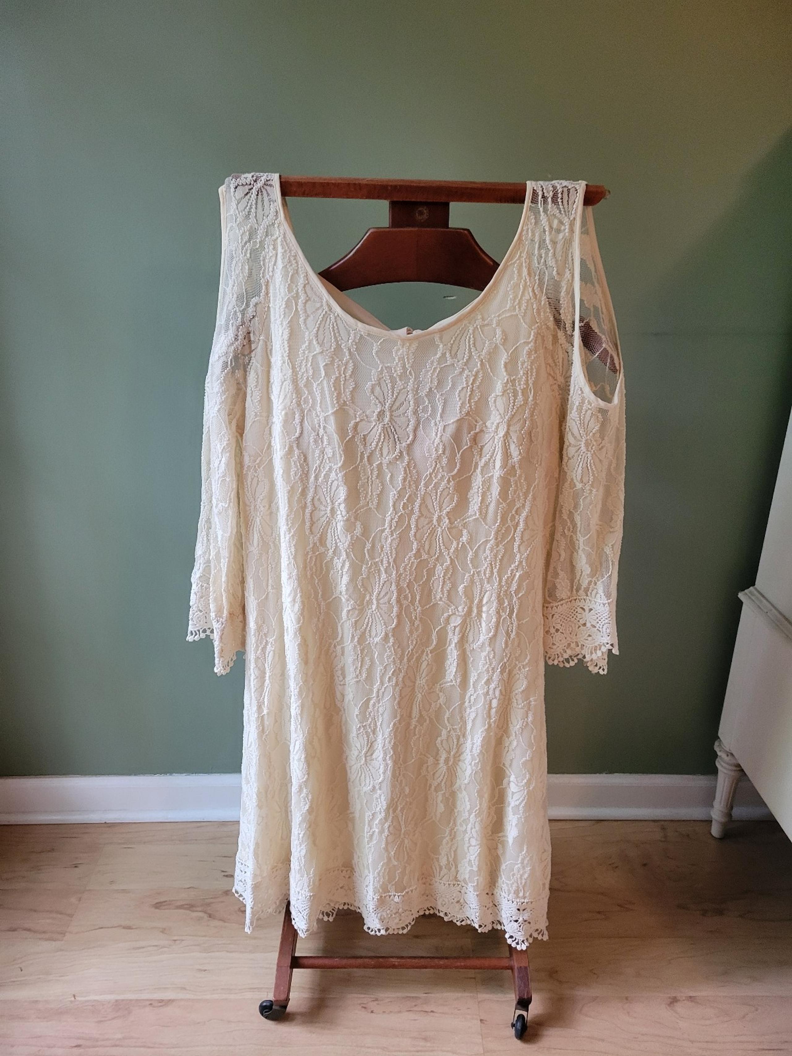 A'reve cream lace dress