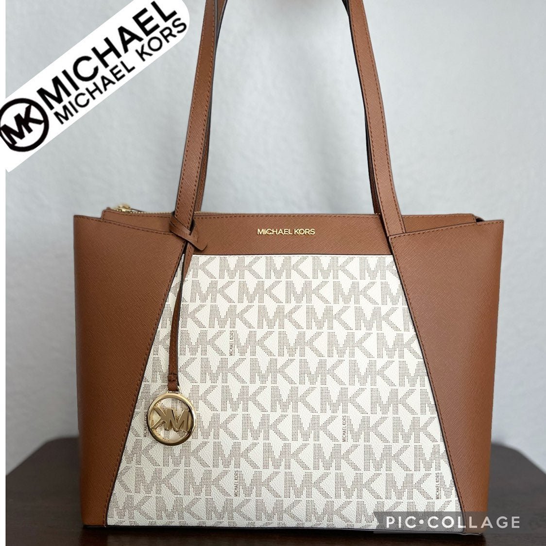 NWT MICHAEL KORS MADDIE TOTE MEDIUM VANILLA