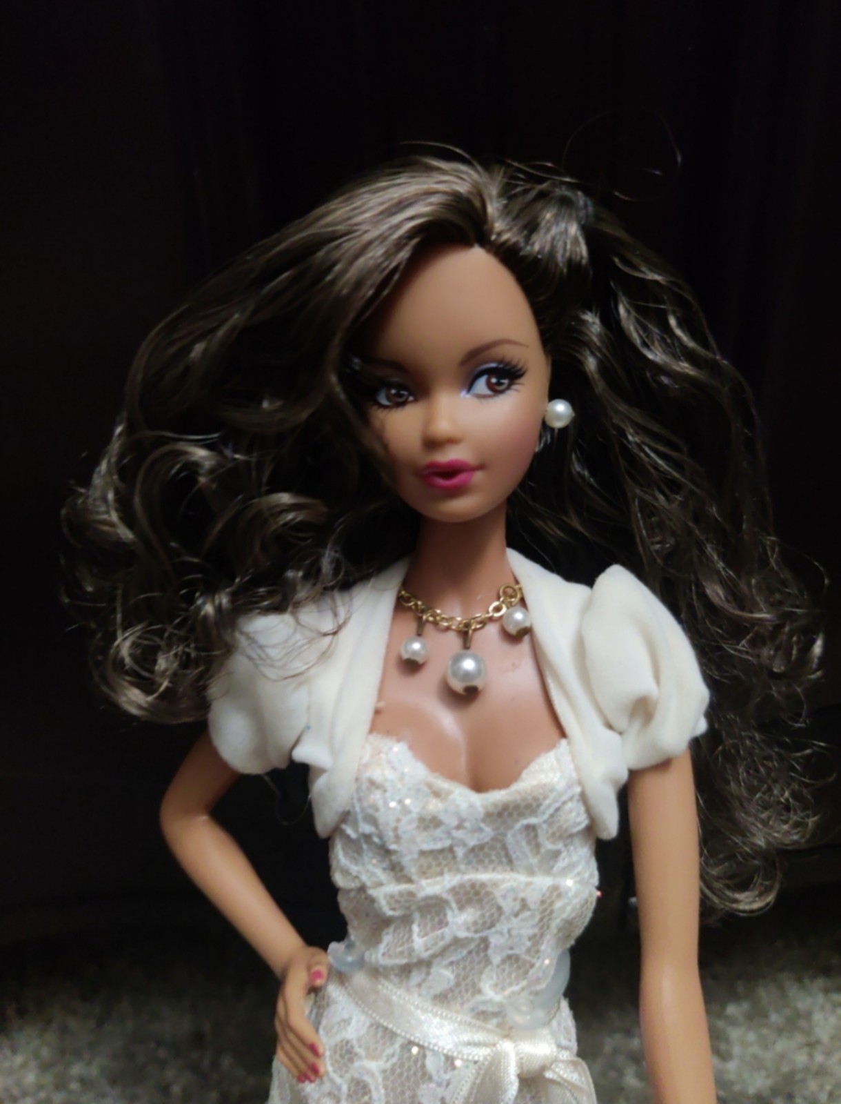 Birthstone Beauties Miss Pearl ( June ) AA Barbie Doll