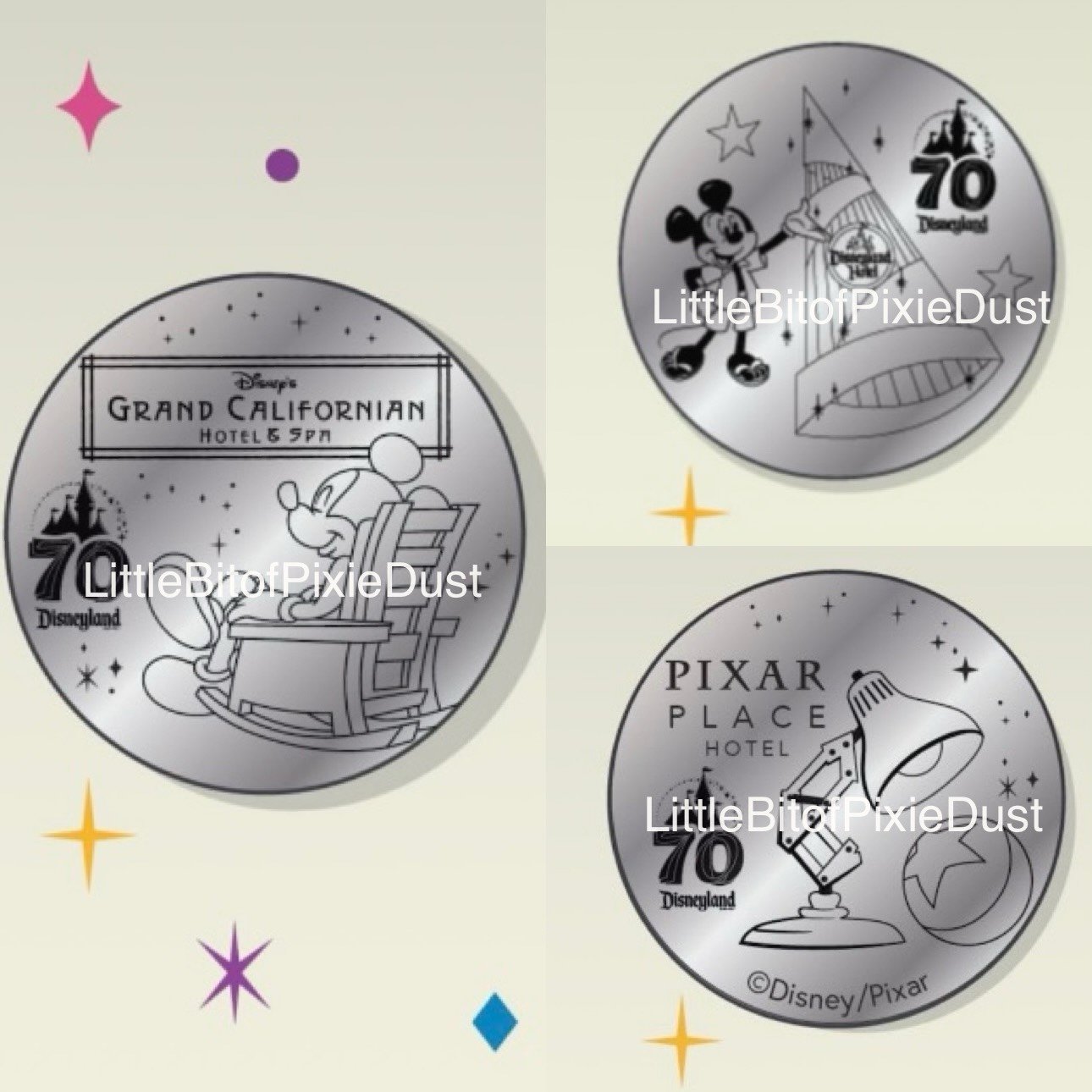 Disneyland 70th anniversary collectible medallions - Disney Hotels
