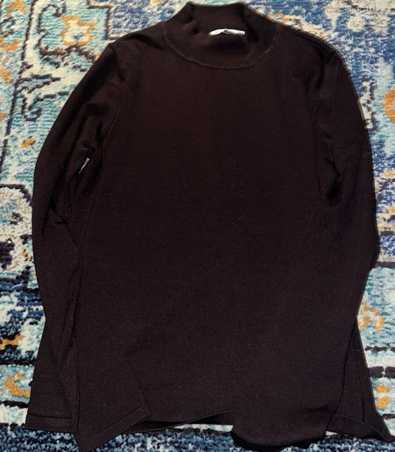 Pendleton mock neck chocolate brown sweater Listing as GUC for snag on bottom o