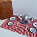 VINTAGE Winterthur Miniature Porcelain Picnic Set (w/ basket)