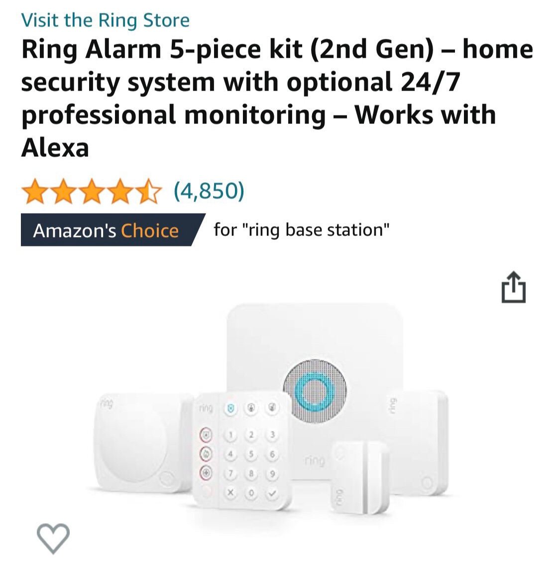 New Ring Alarm Home Security System
