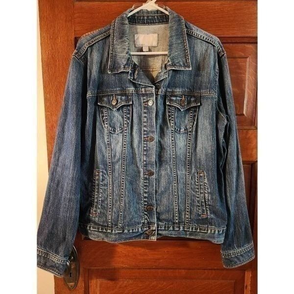 Old Navy 2XL jean jacket womens stretch denim Old School