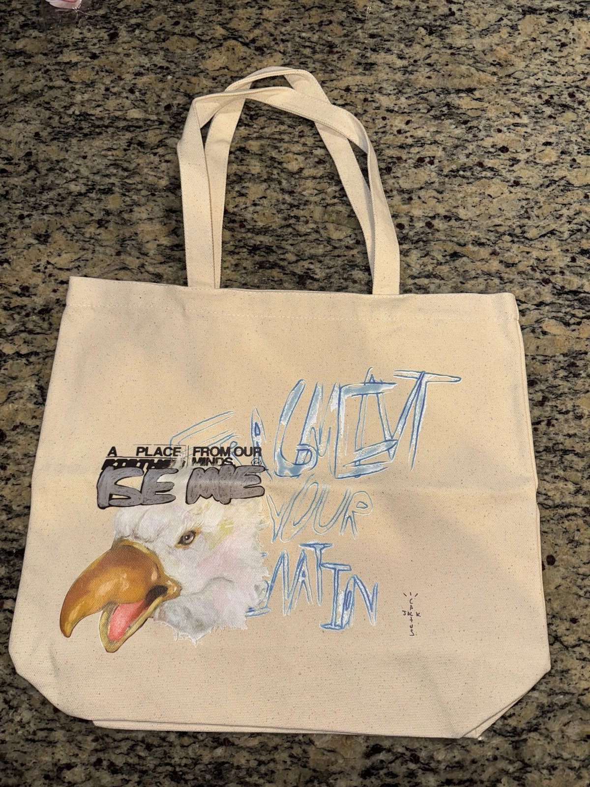 Travis Scott fragment flames Tote Bag