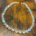 Vintage Aurora Borealis Crystal Faceted Bead Necklace 24”long B518