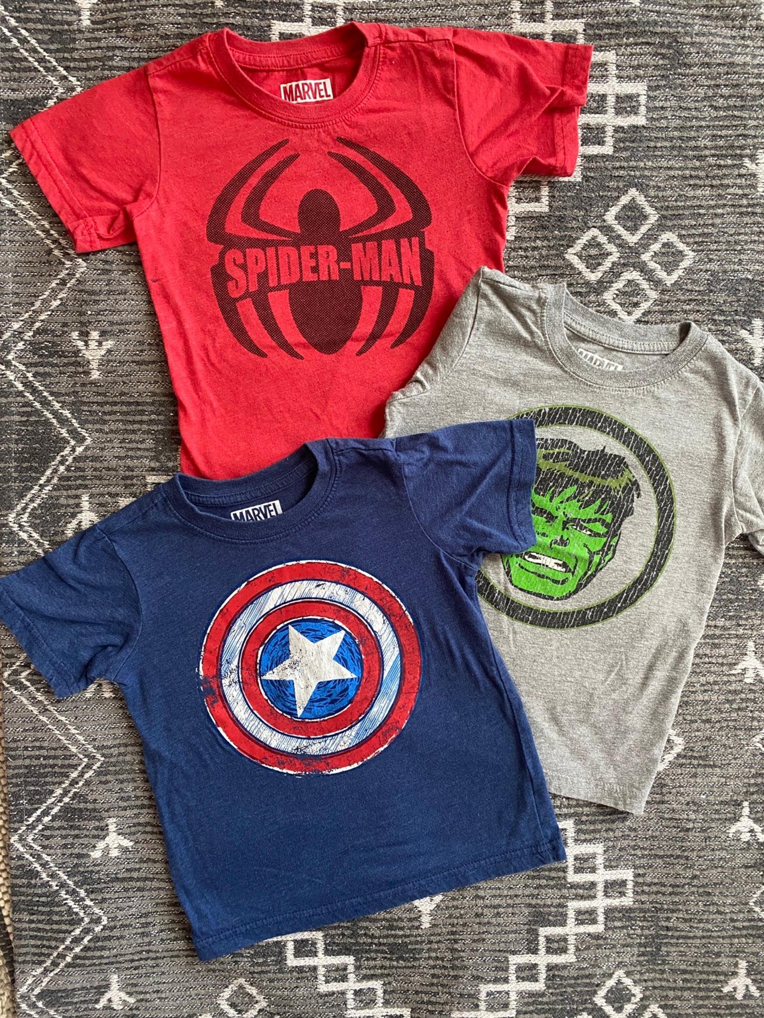 Marvel boys tee superhero bundle size 4T Captain America Spider-Man Hulk