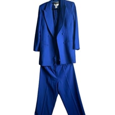 Carissimo royal blue double breasted pant suit size 12