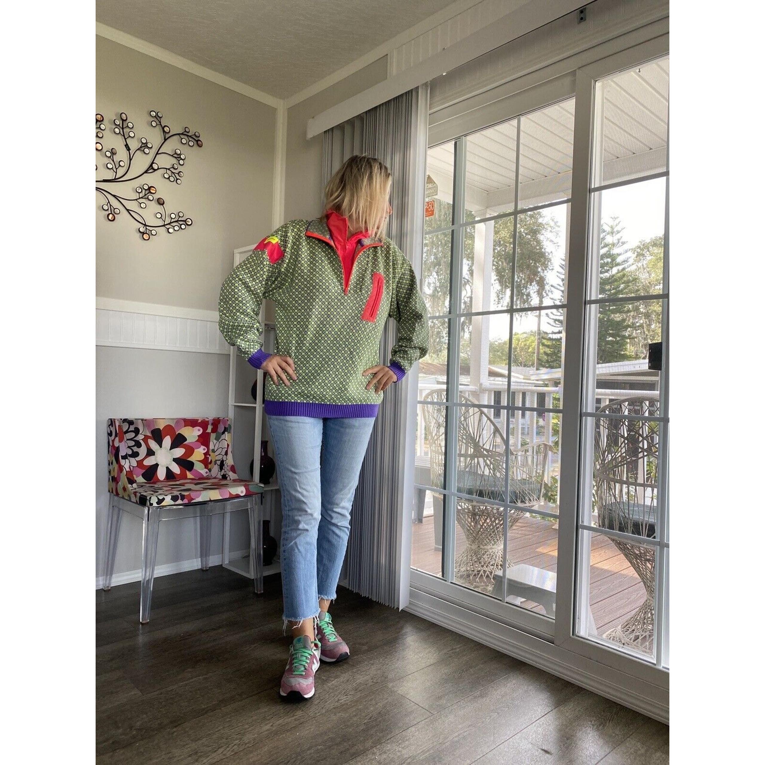 Peregrine Pullover Vintage ski sweater wool acrylic size L