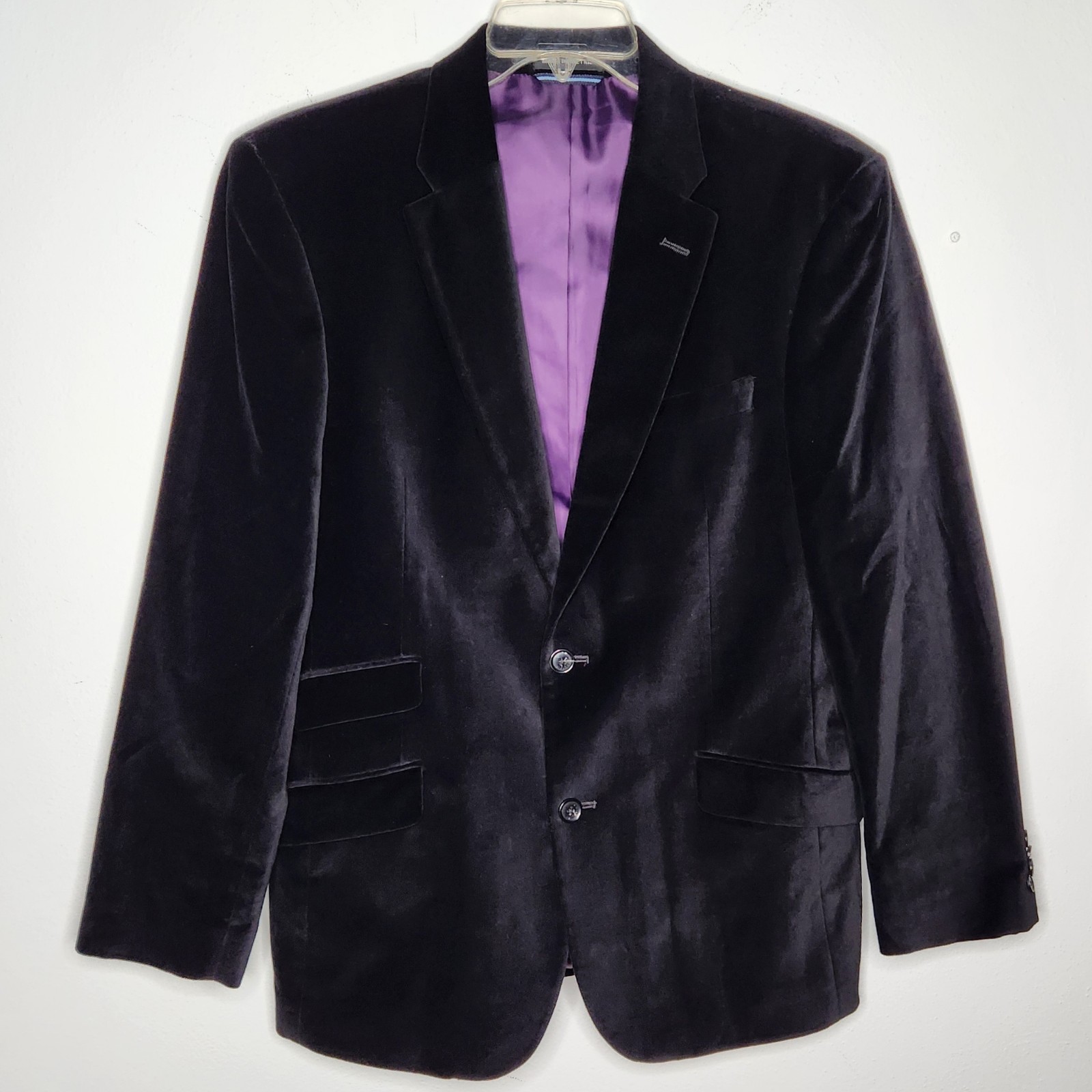 Tommy Hilfiger Blazer Men 38R Black Velvet Dinner Evening Jacket Sports Coat NWT