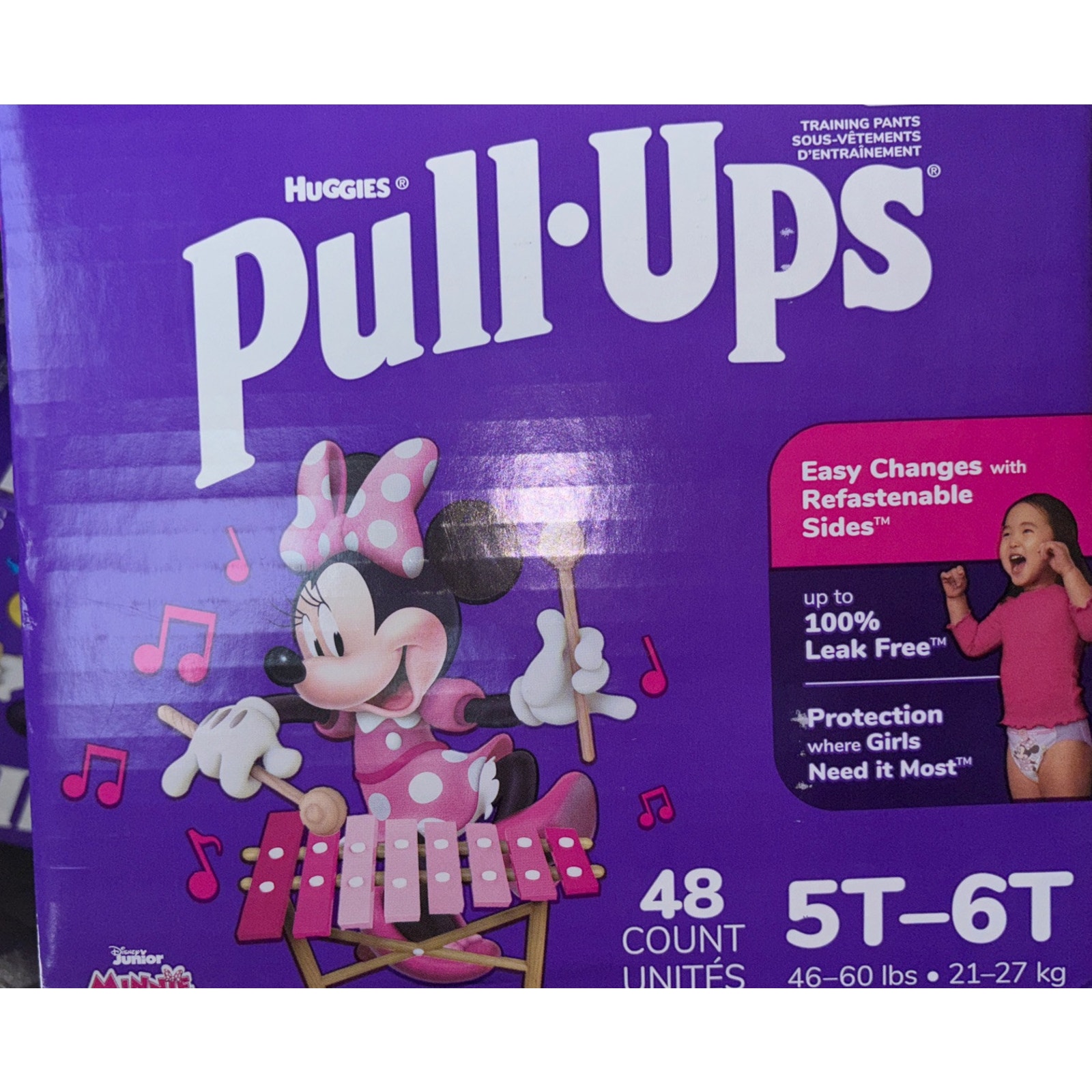 Huggies Pull UPS For Girls 5T-6T 48 Count 46-60 pounds Mickey Mouse