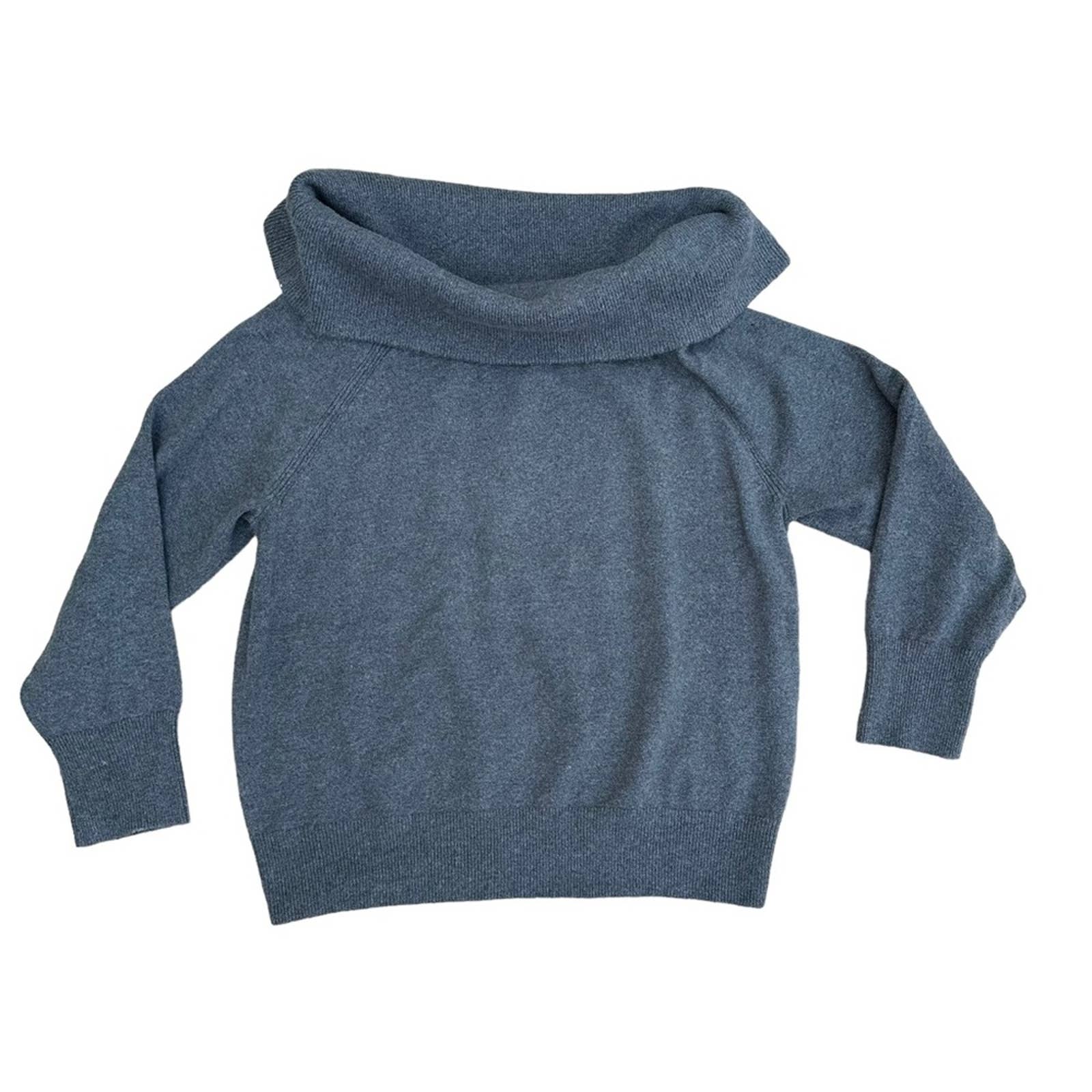 Pure J Jill Cowl neck Sweater Womens Long Sleeve Stretch Gray Medium NWT