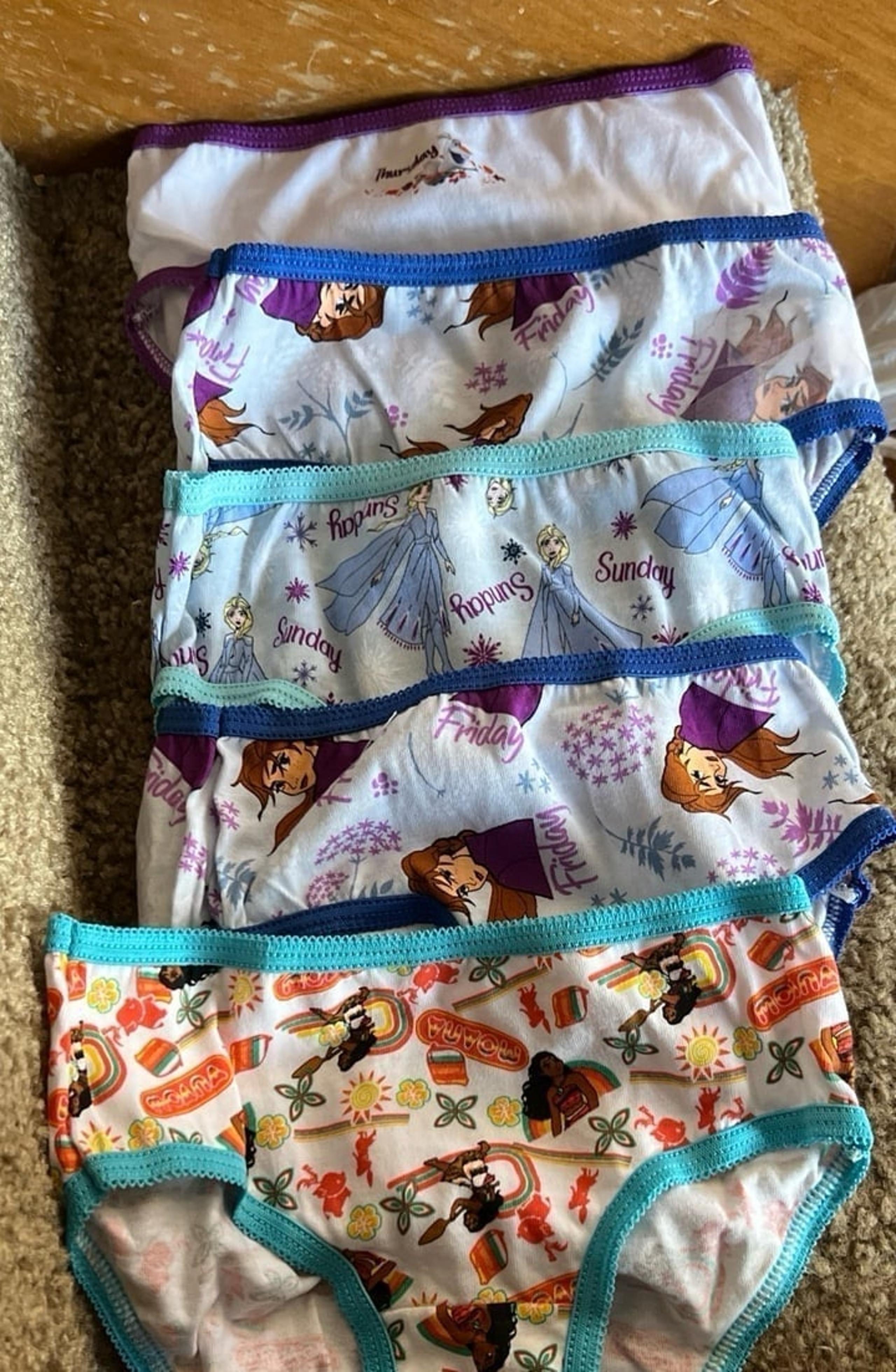 Disney Frozen II 100% Cotton Girls 5 Assorted Multicolor Panties Sz 4 New