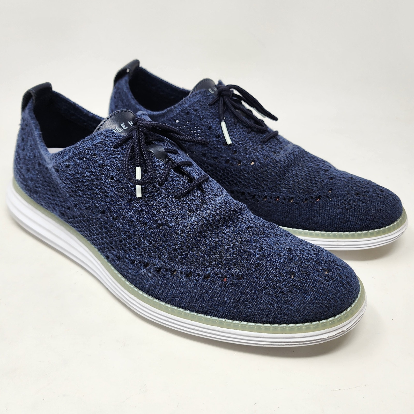 Cole Haan Oxford Loafers Men 9.5M OriginalGrand Stitchlite Blue Wingtip C31071