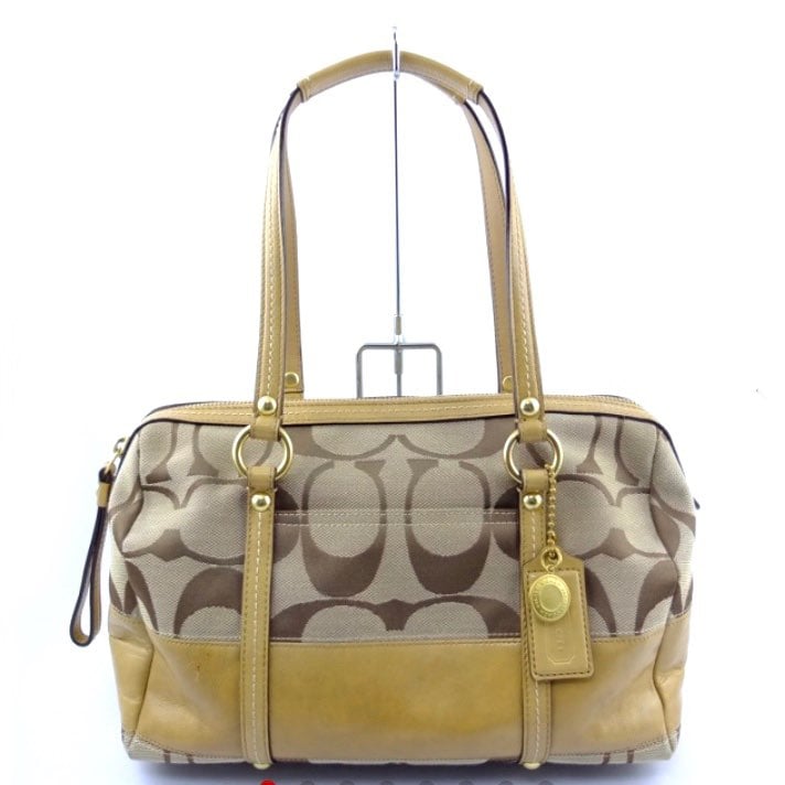 Coach Signature Canvas Mini Boston Satch