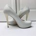 R & RENZI GIANMARCO LORENZI White Leather Stiletto Heels Size 9