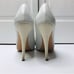 R & RENZI GIANMARCO LORENZI White Leather Stiletto Heels Size 9