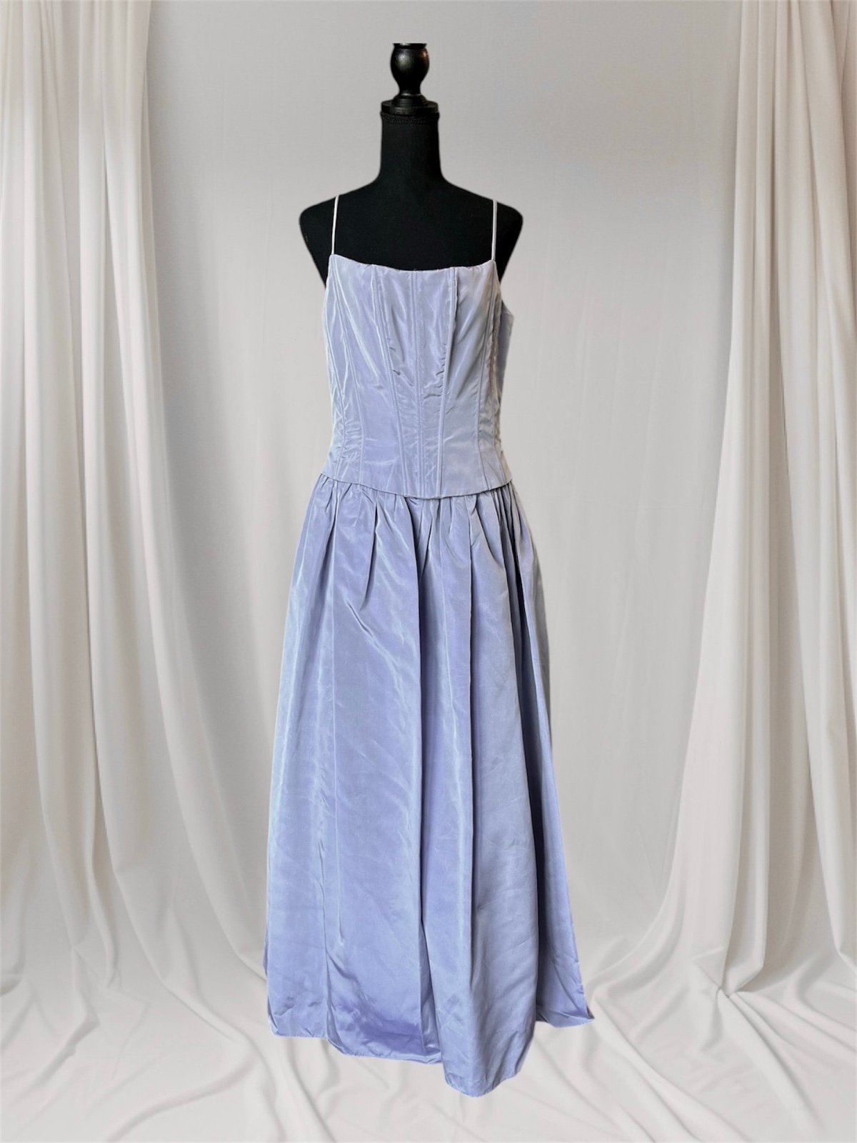 Jessica McClintock Gunne Sax Vintage Pale Purple Corset Ball Gown Satin Tulle SM