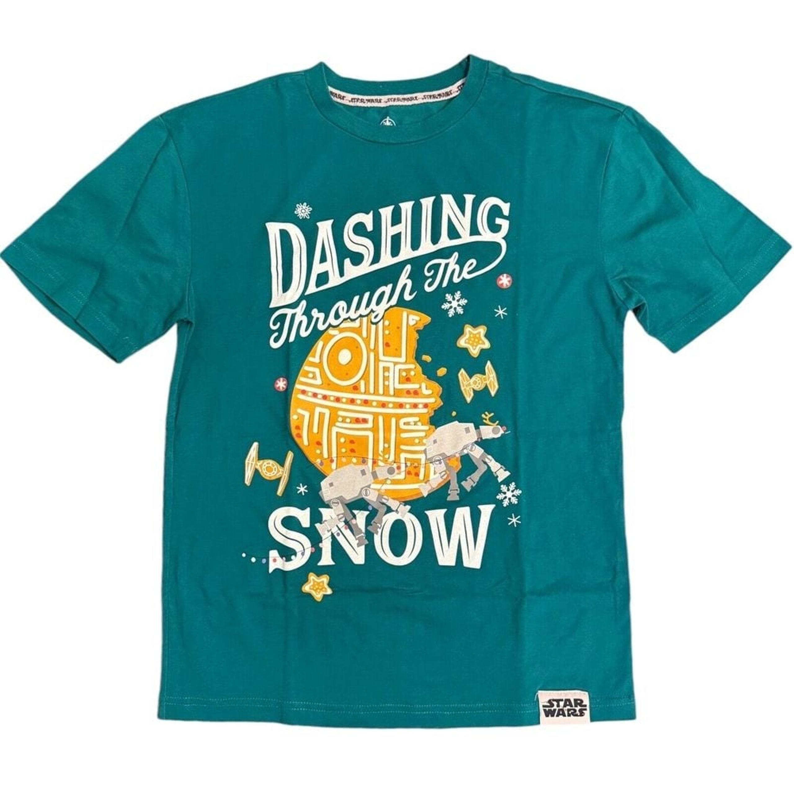 Disney Dashing Through the Snow T-shirt Adult X-Small Star Wars Vehicles