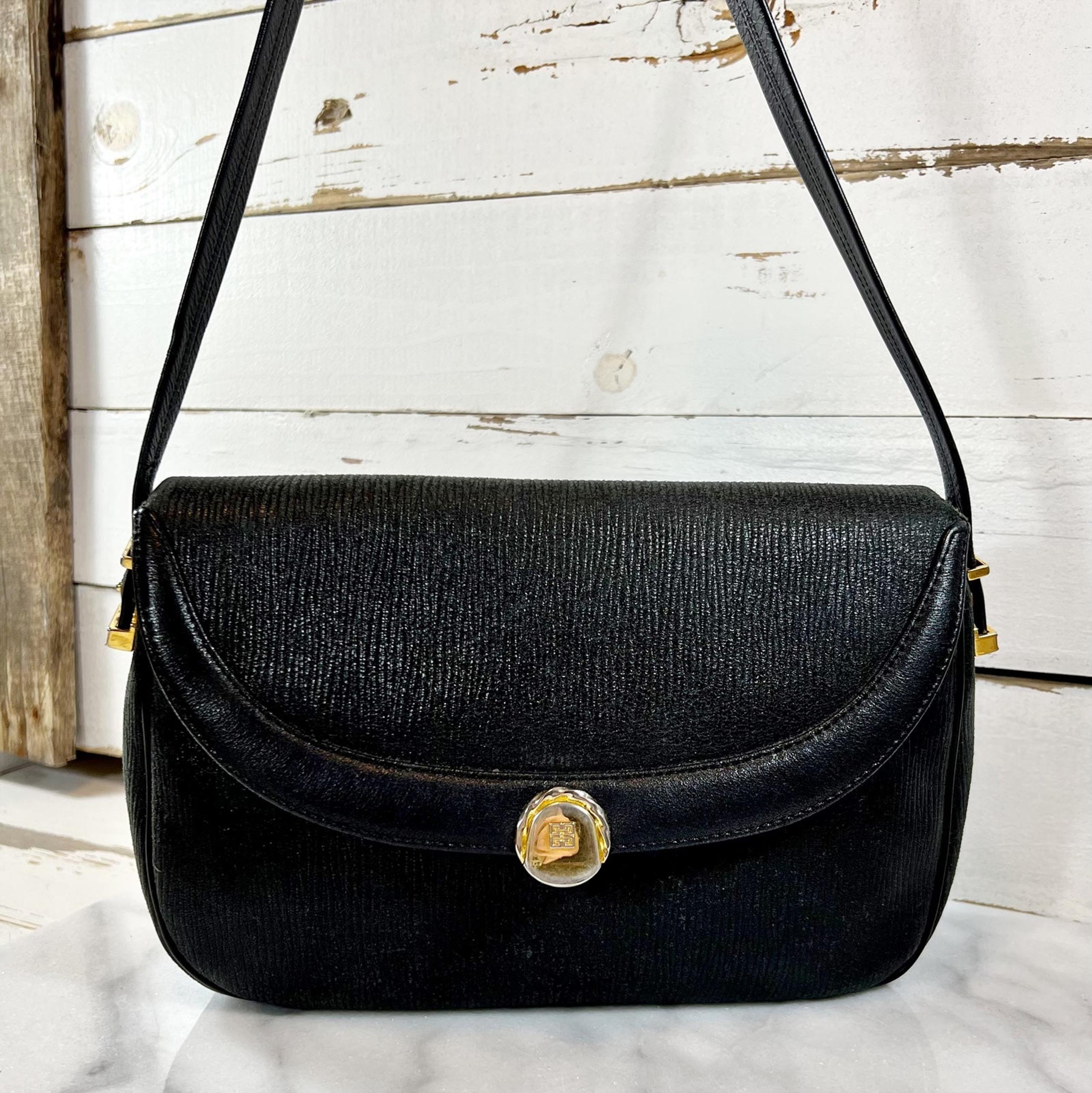 Givenchy Vintage Textured Leather Shoulder Bag