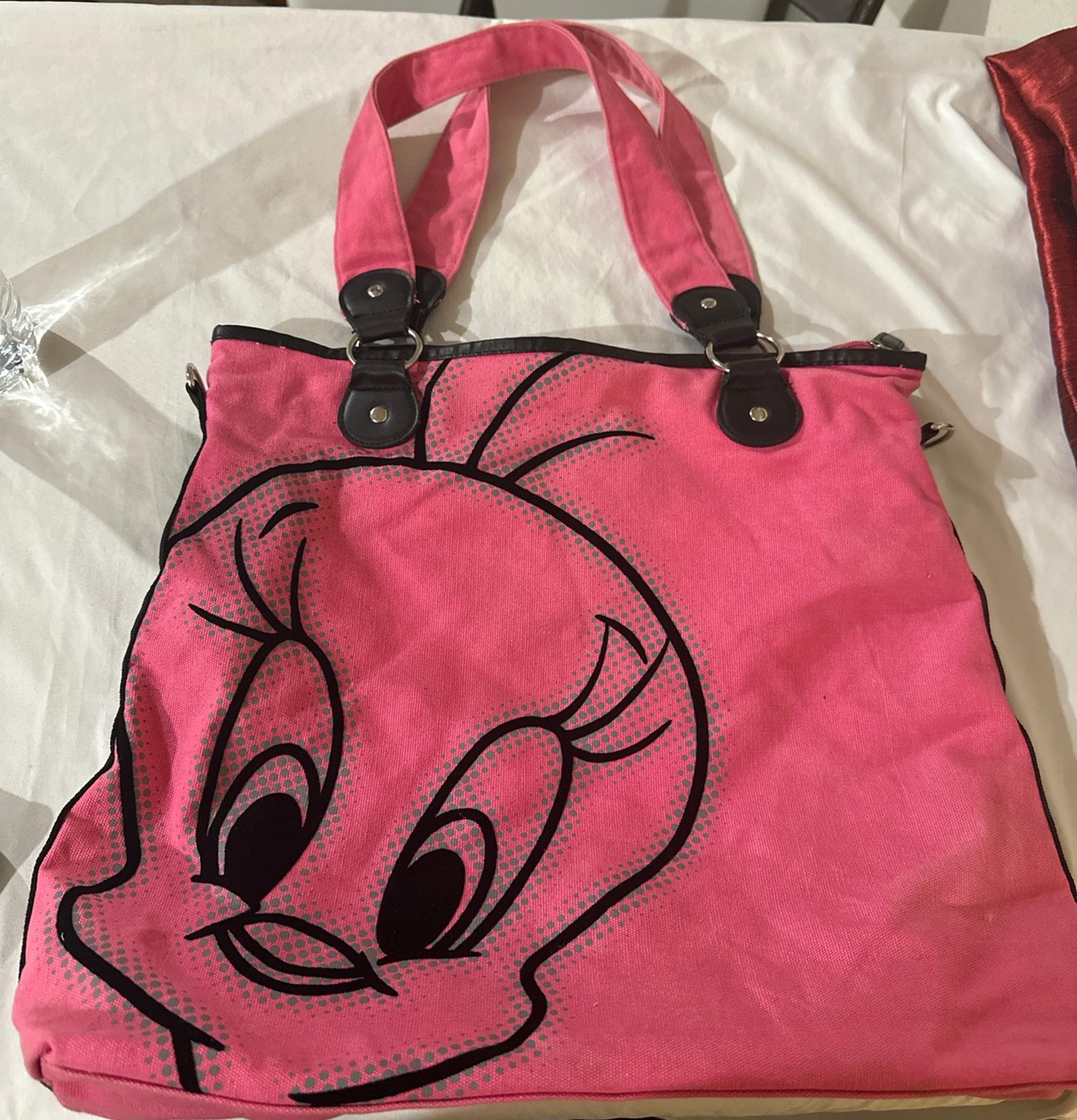 Womens Ladies Six Flag Tweety Bird Tote Bag Purse - Disney