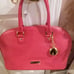 Joy Mangano Iman Red Leather Satchel Purse