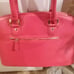Joy Mangano Iman Red Leather Satchel Purse