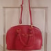 Joy Mangano Iman Red Leather Satchel Purse