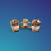 Vintage Binoculars Magnificent Opera Binoculars Gold & Mother Of Pearl With Case
