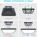 LED Ceiling Light Fixtures Flush Mount, 5000K 12Inch 24W Square