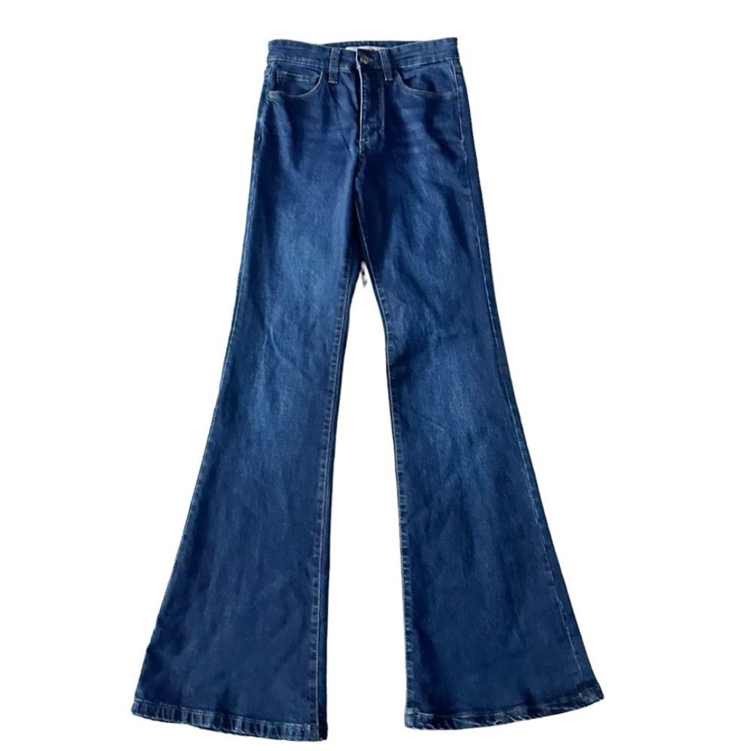 Joe’s High Rise Flare Leg Denim Blue Jeans in Veles Size 24 NWT